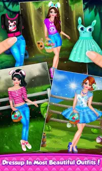 gioco di vestire trucco di moda bambola di Pasqua Screen Shot 8