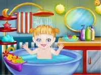 Niñas juegos de baño de bebé Screen Shot 0