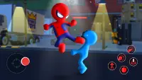 Stickman Fighter: Spider Hero Screen Shot 0