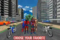 スーパーヒーローズBMX自転車スタント：トリッキーミッション Screen Shot 14