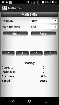 Maths Test Screen Shot 5