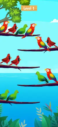 Bird Sort - Puzzle Games 2D Screen Shot 1