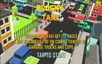 Blocky Traffic Taxi Dash Screen Shot 2