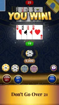 Blackjack Card Game Screen Shot 1