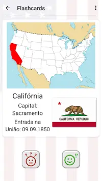 50 Estados dos EUA, suas mapas e capitais - Teste Screen Shot 3