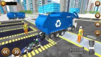 नई कचरा डंप ट्रक ड्राइविंग: कचरा ट्रक खेल Screen Shot 1