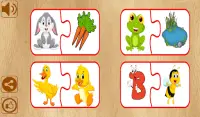 Animal Matching Puzzle for Kids-Name,Food,Home,Mom Screen Shot 8