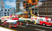 Robot Firefighter Rescue Truck PRO: ฮีโร่ของเมืองจ Screen Shot 2