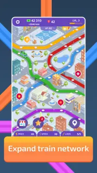 Idle Trains Tycoon - Make city subway network Screen Shot 1