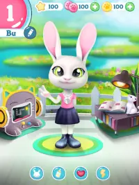 Bu Bunny - Cute pet care game Screen Shot 12
