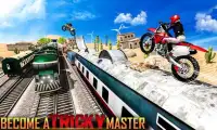 Điên Bike Stunts Train Thạc sĩ Tricky Screen Shot 0