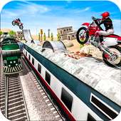 Crazy Bike Train Stunts Tricky Master