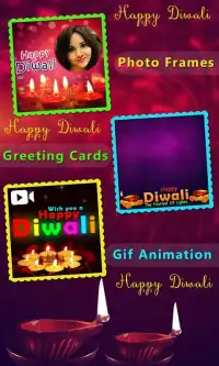 Diwali Photo Frame, greetings and Gif's 2019 Screen Shot 0
