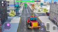 Heavy Excavator Robot Game: Helicopter Robot war Screen Shot 3