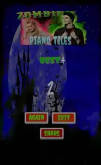 Disney's  Zombie  Piano Tiles: love songs Screen Shot 1