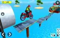 Motorrad Stunt Race neues Spiel: Rennspiel Screen Shot 1
