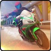 Spider Superhero Moto Racer