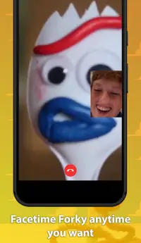 Best Funny Forky Fake Chat And Video Call Screen Shot 3