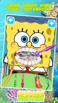 Sponge Dentist Kids Game Screen Shot 2