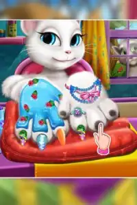 Talking Cat Nail Spa Salon Screen Shot 2