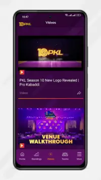Pro Kabaddi Official App Screen Shot 4