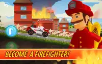 子供向け Fire Fighters Racing Screen Shot 1