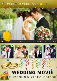 Wedding Photo Video Editor Screen Shot 0