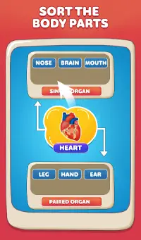 Human Body Parts Learning Game Screen Shot 1