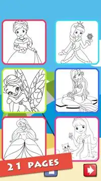 Ice Princess Coloring for Kids Screen Shot 0