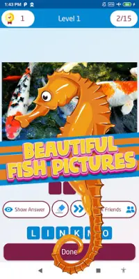 मछली प्रश्नोत्तरी खेल Screen Shot 3