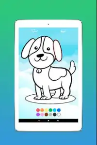Colorir para crianças: colorir o cachorro Screen Shot 7