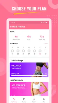 Female Fitness-Women Challenge Screen Shot 0