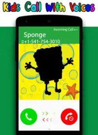 Sponge Call - Kids Phone Screen Shot 2