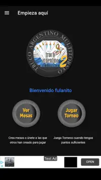 Truco Argentino Multitorneo online Screen Shot 1