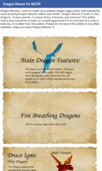 Dragon Mounts 2 for Minecraft PE Screen Shot 2