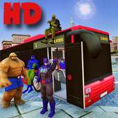 Superhero Passenger Bus Driving Simulation Game