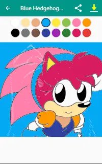 Blue Hedgehog Game Coloring Screen Shot 3