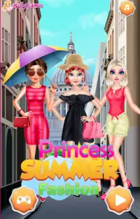 PRINCESS SUMMER FASHION - Dress up games for girls Screen Shot 0