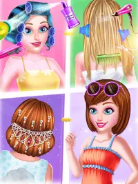 Unique hairstyle hair do design game for girls Screen Shot 3