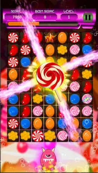 Sweet Gummy Bear - Gratis Match 3-spel Screen Shot 1