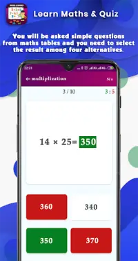 Math Game :  learn and workout Screen Shot 1