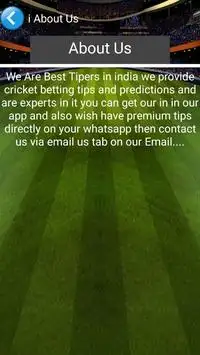 Cricket Betting Tips Screen Shot 2