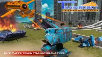 Futuristic Euro Train Transformation Robot War 3D Screen Shot 1