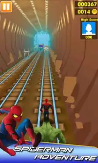 Subway Spider Surfers - Superheroes Game 3D Screen Shot 1