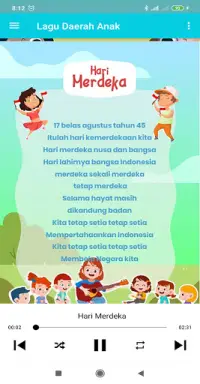 Lagu Daerah Anak Indonesia - Offline Screen Shot 7