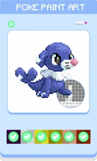 Poke Paint Pixel Art Color By Number Screen Shot 6