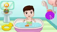 Bayi perempuan mandi game Screen Shot 1