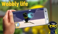 Flat Wobbly ninja life: fall woblilife Screen Shot 2
