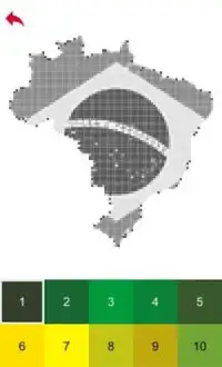 Country Flag Maps 1 Color by Number - Pixel Art Screen Shot 2