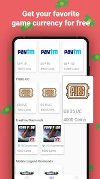 mGamer – Earn Money, Win Diamonds, UC, Credits Screen Shot 3